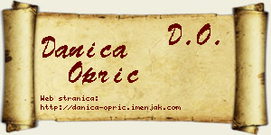 Danica Oprić vizit kartica